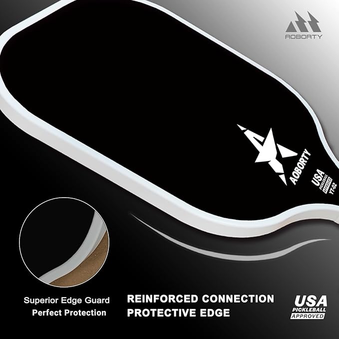 Pickleball Paddles 4 Pack - USAPA Light Graphite Premium Rackets Fiber Face & Polymer Honeycomb Core Pickleball Set with 4 Outdoor Indoor Balls Including Portable Carry Bag