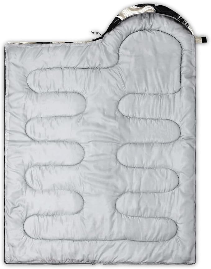 QOOMO Camping Sleeping Bags,3 Season Warm & Cool Weather,Lightweight,Waterproof Sleeping Bags for Adults & Kids,Traveling,and Outdoors,Camping Gear Equipment