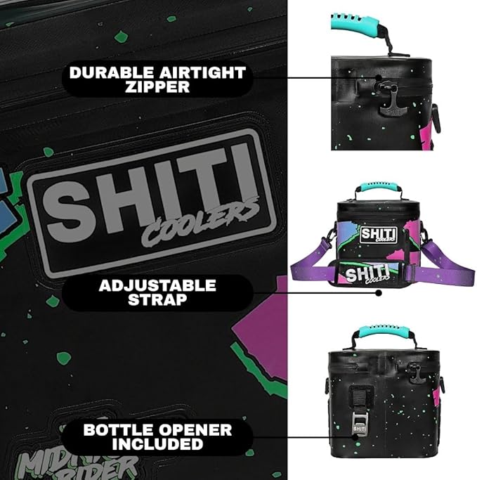 SHITI Coolers Cooler for Camping, Travel, Beach, Soft Lunch Box for Food, Drinks & Ice, Portable, Waterproof 24 Hr Insulated Bag with Shoulder Straps, Customizable