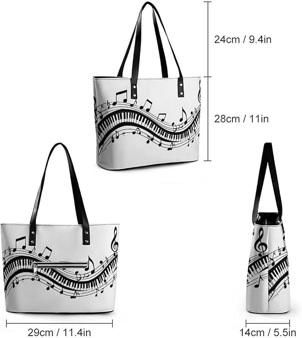 Big Shoulder Commuter Bag Work Tote Bag Handbag With Zipper For Women And Men