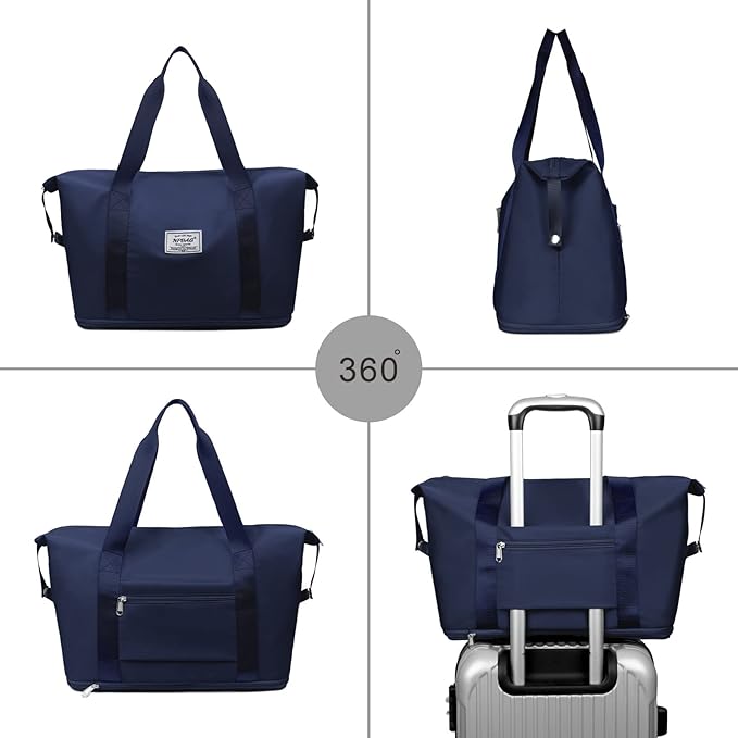 NPBAG Women Travel Duffel, Multi Functional Large Expandable Weekender Carry-on Tote, Gym Workout Overnight Bag, Mommy Hospital Bag for Labor and Delivery