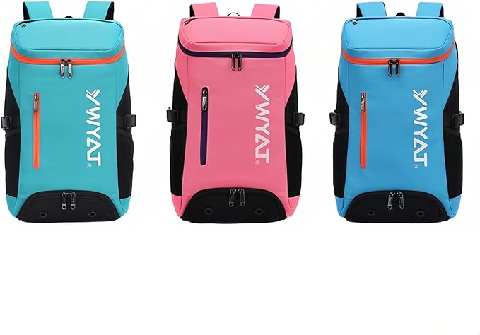 Badminton Tennis Backpack with Shoe Compartment,Racket Holder, Large Capacity Sports Bag for Tennis, Badminton, Pickleball, Squash