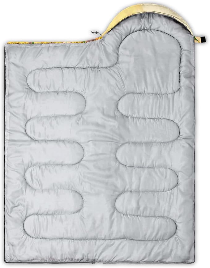 QOOMO Camping Sleeping Bags,3 Season Warm & Cool Weather,Lightweight,Waterproof Sleeping Bags for Adults & Kids,Traveling,and Outdoors,Camping Gear Equipment