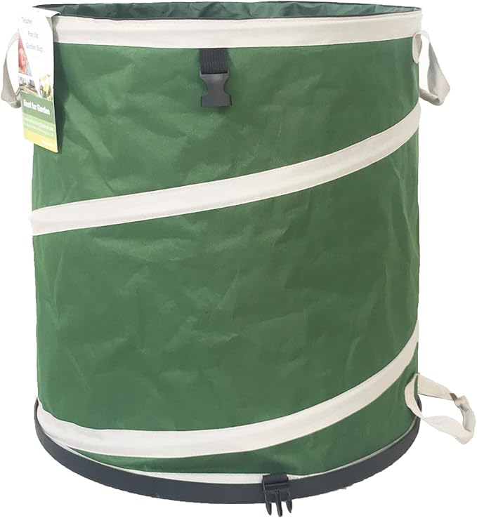 16-Gallon Collapsible Trash Can (16x19 in) Hard-Shell Bottom Yard Garden Bag,Pop-Up Trash Can,RV Camping Waste Bag,Recycling Bin,Laundry Hamper,Leaf Bags,Yard Waste Container,Lawn Grass,Weeds Basket