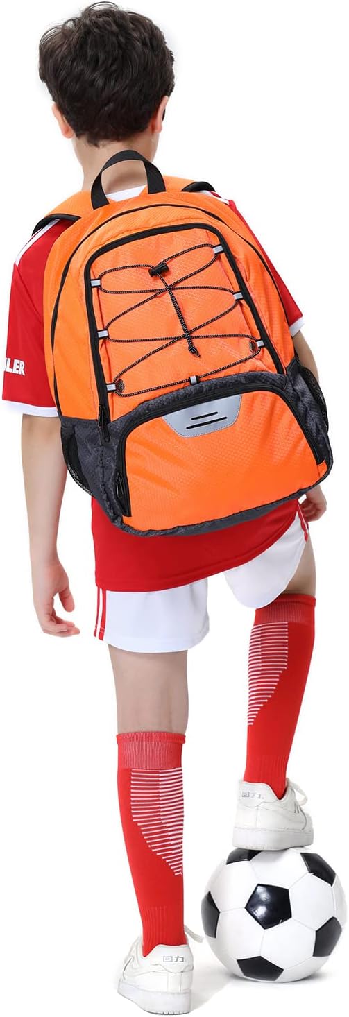 Youth Soccer Bag-Soccer Backpack&Backpack for Football Basketball,with Ball Compartment Separate Cleat Package
