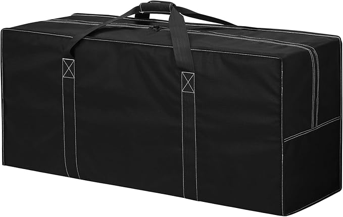 155L Oversized Duffle Bag - 42” Extra Large Heavy Duty Water Resistant Travel Bag for Camping Moving Storage (Black)