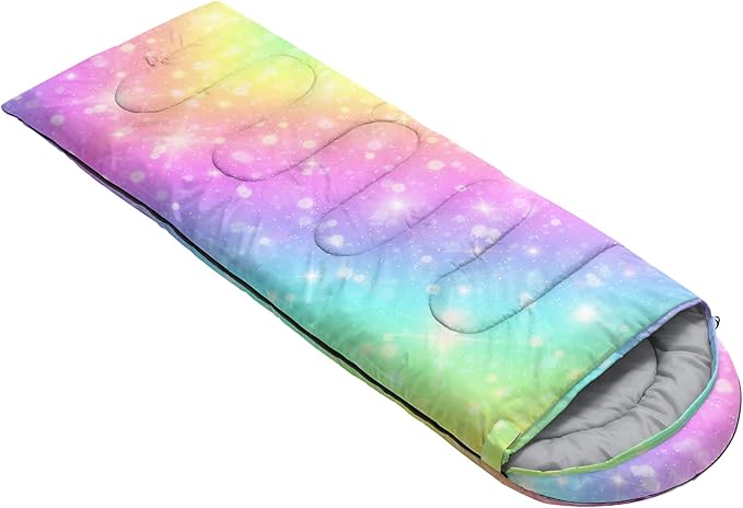 QOOMO Camping Sleeping Bags,3 Season Warm & Cool Weather,Lightweight,Waterproof Sleeping Bags for Adults & Kids,Traveling,and Outdoors,Camping Gear Equipment