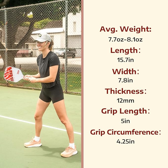 A11N Pickleball Paddles Set Fiberglass Surface Rackets with 4 Pickleball Balls and Pickleball Bag for Beginners - USAPA Approved