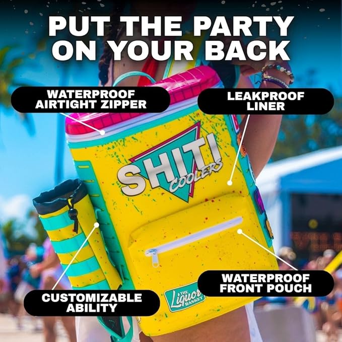 SHITI Coolers Cooler for Camping, Travel, Beach, Soft Lunch Box for Food, Drinks & Ice, Portable, Waterproof 24 Hr Insulated Bag with Shoulder Straps, Customizable