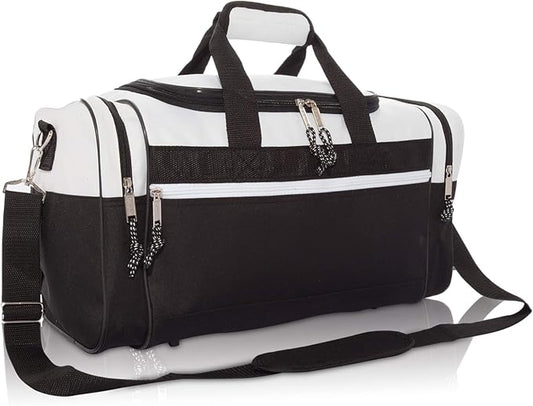 DALIX 17" Blank Duffle Bag Duffel Bag Travel Size Sports Durable Gym Bag