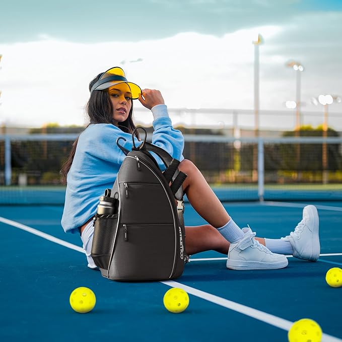 Athletico Sling Bag - Crossbody Backpack for Pickleball, Tennis, Racketball, and Travel for Men and Women