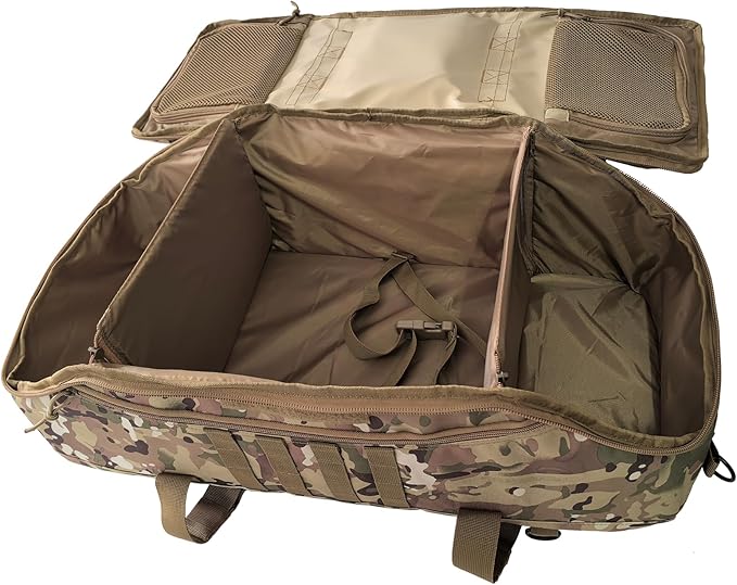 55L Large Duffle Bag, 3-in-1 Tactical Backpack MOLLE Pack for Sports, Gym, Outdoor, CP