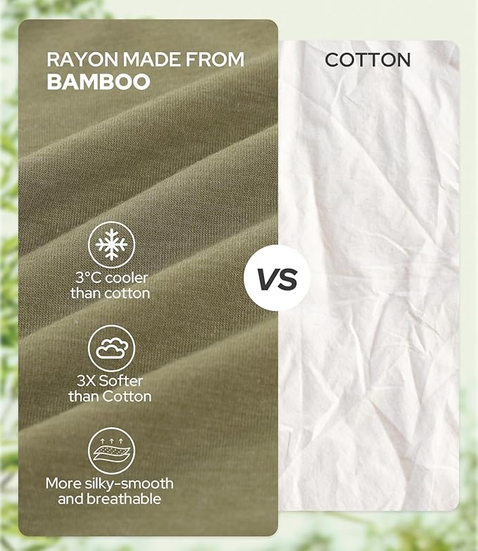 BAMBOO COOL Men's Underwear Breathable Boxer Briefs with Fly Moisture-Wicking Lightweight Underwear 7-Pack