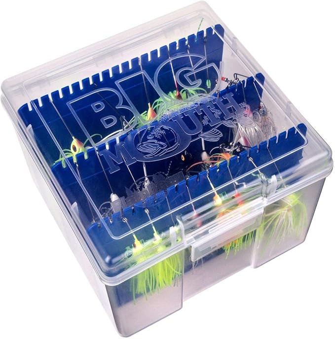 Flambeau Outdoors 00330 Medium Spinnerbait Box, Fishing Bait and Lure Organizer, Clear