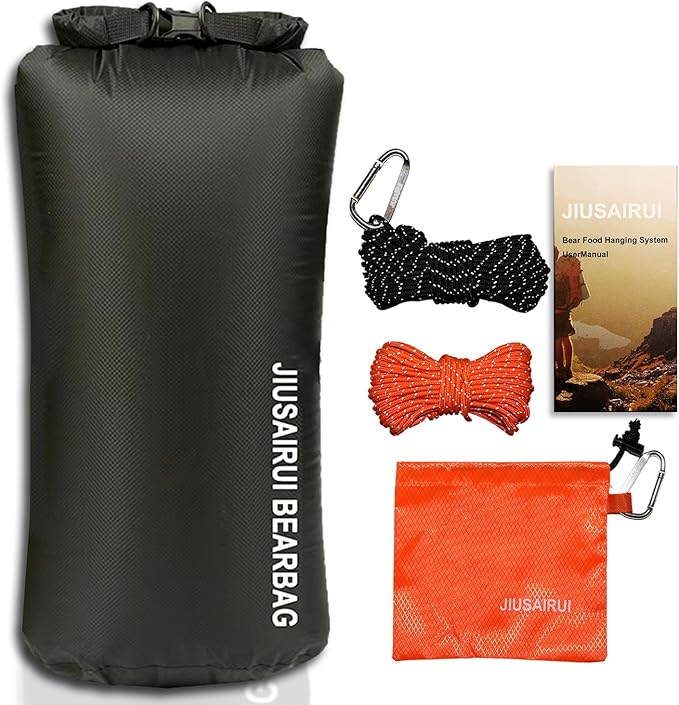 7.8Oz Ultralight Bear Bag Hanging Kit: 30D Waterproof Bear Proof Food Storage for Backpacking and Camping Alternative to Bear Canister