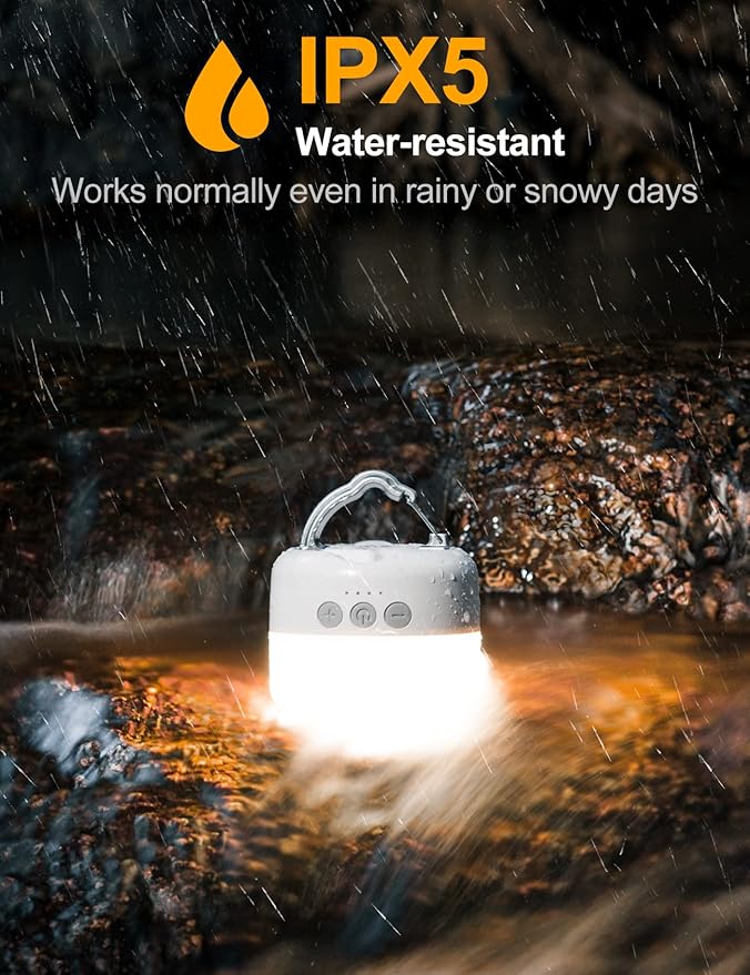 ZMNT LED Camping Lantern Rechargeable 1000LM, Up to 300H Running Time Camping Tent Light, 6700mAh Emergency Light for Hurricane, Power Outages, Home, Hiking, Water-Resistant