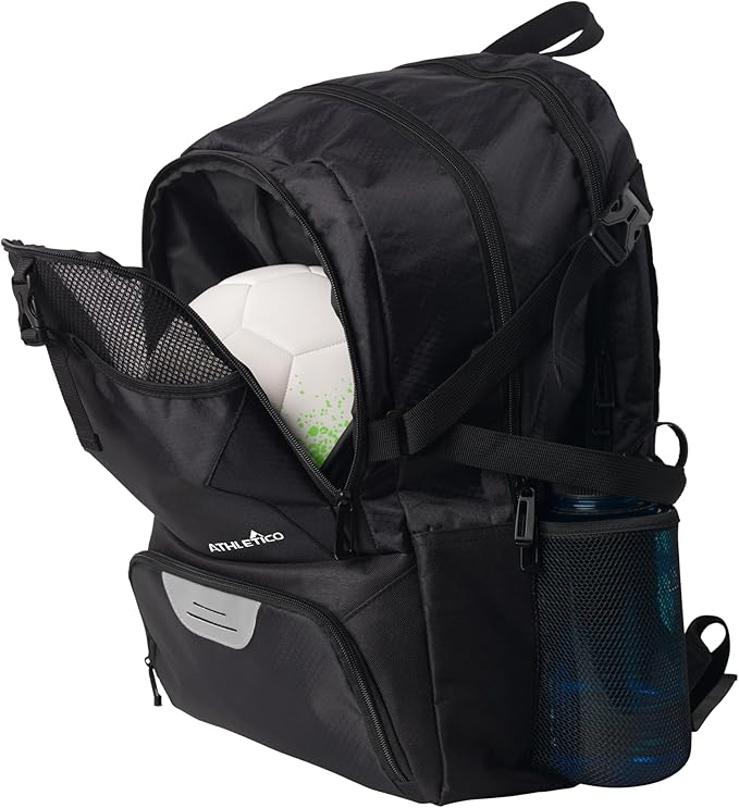 Athletico National Soccer Bag - Backpack for Soccer, Basketball & Football Includes Separate Cleat and Ball Holder