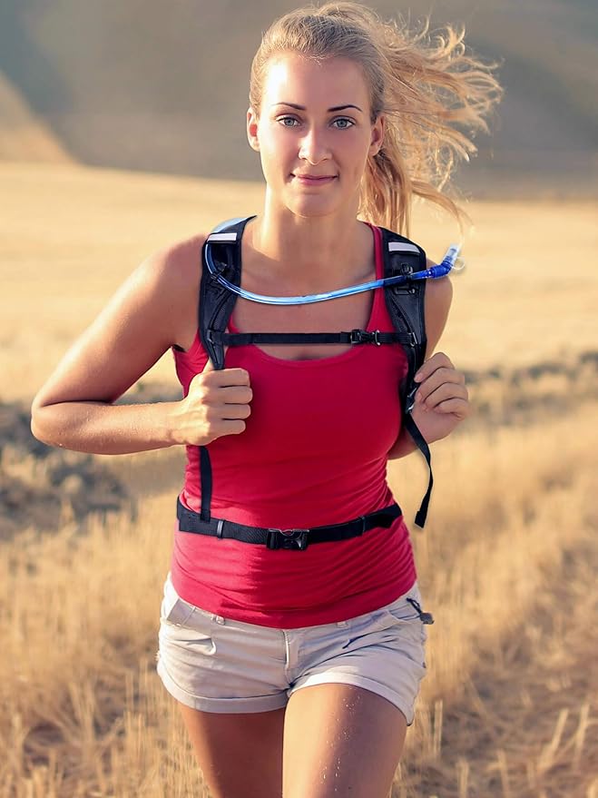 Arvano Hydration Backpack, Lightweight Hydration Pack with 2L Water Bladder, 6L Water Backpack for Men Women Cycling, Hiking, Mountain Biking, Skiing