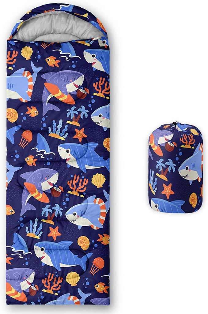 QOOMO Camping Sleeping Bags,3 Season Warm & Cool Weather,Lightweight,Waterproof Sleeping Bags for Adults & Kids,Traveling,and Outdoors,Camping Gear Equipment