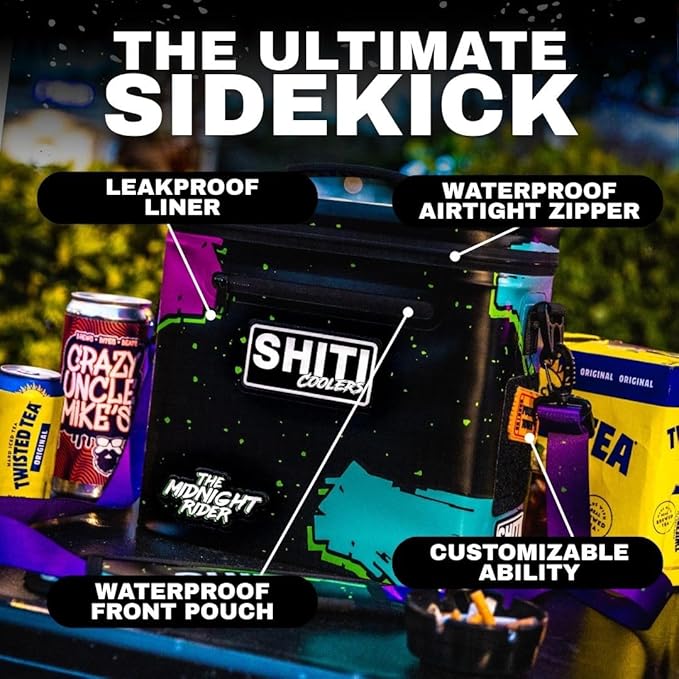 SHITI Coolers Cooler for Camping, Travel, Beach, Soft Lunch Box for Food, Drinks & Ice, Portable, Waterproof 24 Hr Insulated Bag with Shoulder Straps, Customizable