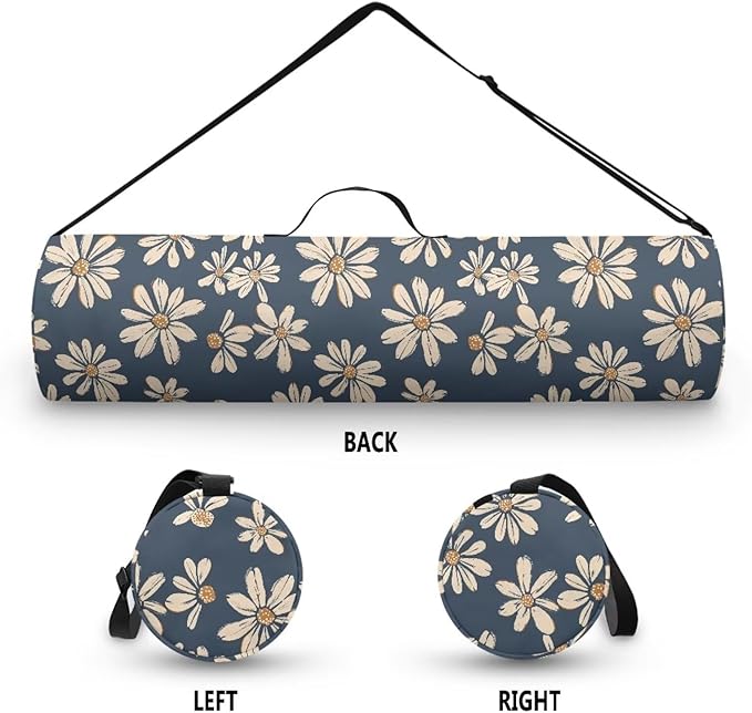 ZCFYGDX Yoga Mat Bag with Adjustable Shoulder Strap and Handle Zipper, 30in Wide x 6.3in Diameter for Yoga Mat Storage