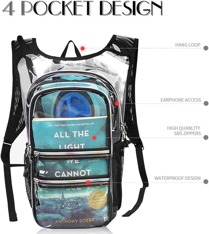 CITCAR Hydration Pack, Water Backpack with 3L Hydration Bladder Lightweight Insulation, Festival Essential, Rave Hydration Backpack, Hydropack Backpack for Rave, Hiking, Biking, Festival Gear