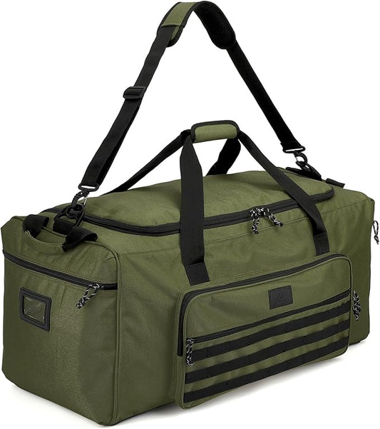 120L Extra Large Gym Duffle Bag for Men Women with Shoes Compartment Heavy Duty Tactical Sports Duffel Bag Big Football Baseball Basketball Soccer Hockey Team Equipment Bag, Green