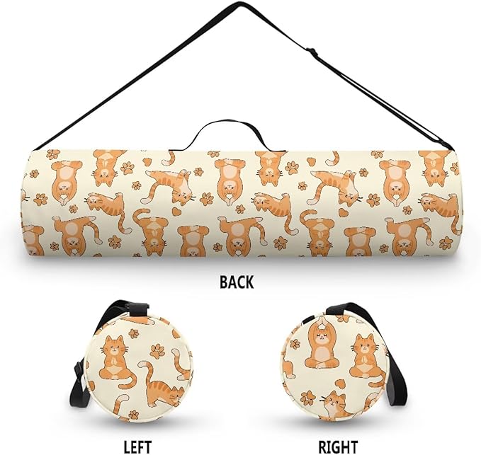 ZCFYGDX Yoga Mat Bag with Adjustable Shoulder Strap and Handle Zipper, 30in Wide x 6.3in Diameter for Yoga Mat Storage