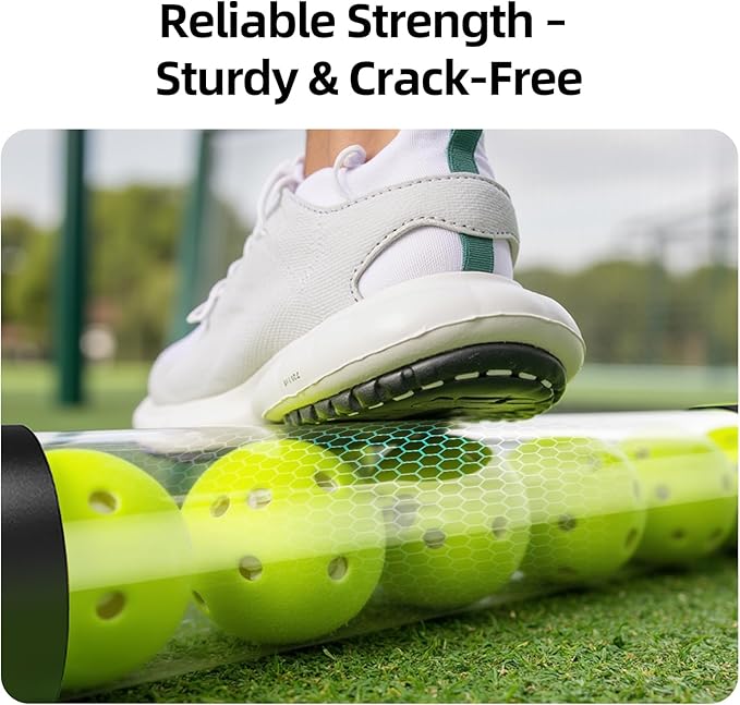 17 Balls Collapsible Pickleball Ball Retriever, Tennis Ball Retriever, Pickleball Pickup Tube with Shoulder Strap, Lightweight & Durable Ball Retriever for Easy Pickup, Collection, Carry, Storage