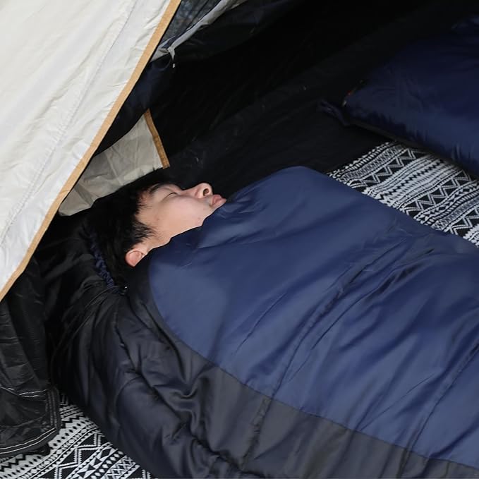 REDCAMP Cold Weather Mummy Sleeping Bag, Warm Flannel Cotton Sleeping Bag for Adults, Warm and Machine Washable Perfect for Winter Camping