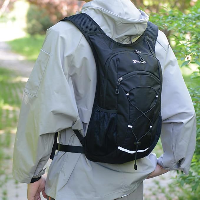 YAPJEB Hiking Hydration Vest Backpack 18L Lightweight with 2L Water Pack Bladder Daypack for Men Women Cycling, Running, Hiking and Biking (03 Grey 18L + 2L Bladder)