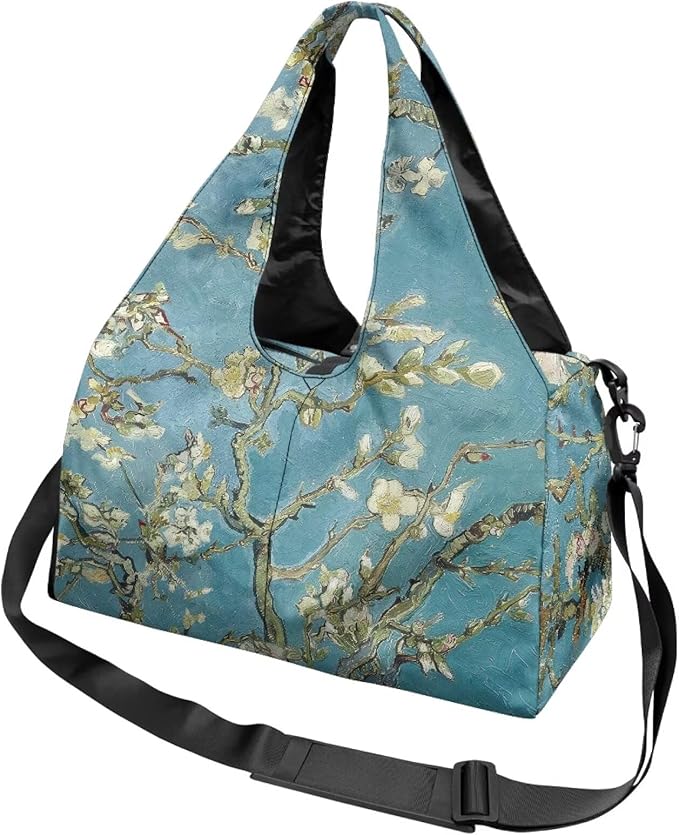 ZCFYGDX Yoga Gym Bag with Removable Adjustable Shoulder Strap, Shoe Compartment & Top Yoga Mat Holder 17.72x8.66x9.84in