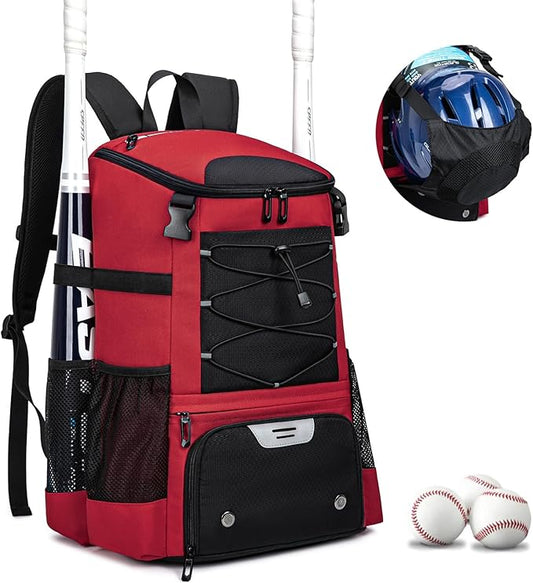 Baseball Bag for Youth and Adult, Softball Backpack 40L Large Capacity, Bat Backpack with Shoes Compartment and Hidden Helmet Holder