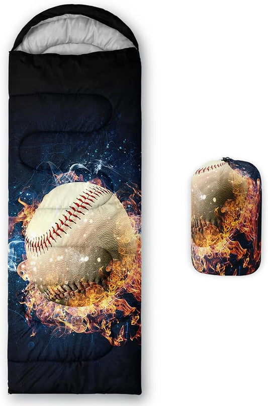 QOOMO Camping Sleeping Bags,3 Season Warm & Cool Weather,Lightweight,Waterproof Sleeping Bags for Adults & Kids,Traveling,and Outdoors,Camping Gear Equipment