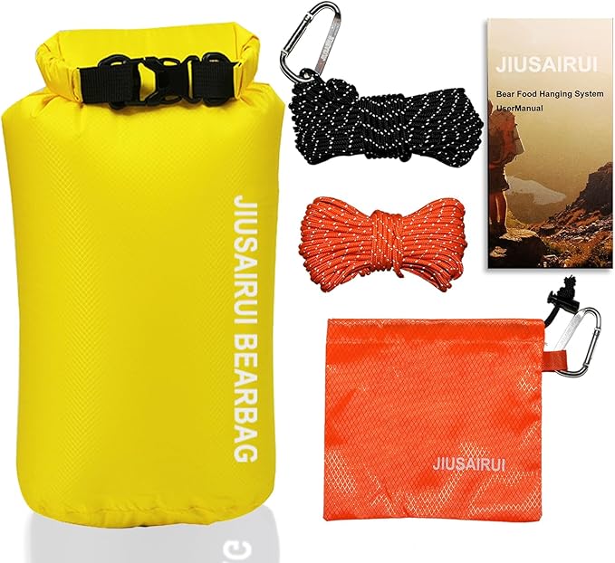 7.8Oz Ultralight Bear Bag Hanging Kit: 30D Waterproof Bear Proof Food Storage for Backpacking and Camping Alternative to Bear Canister