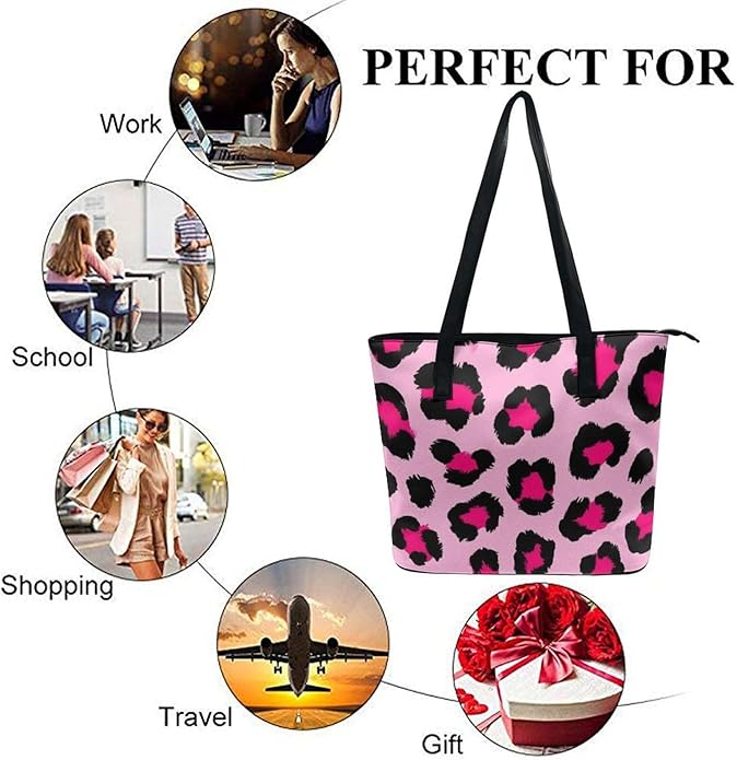 Big Shoulder Commuter Bag Work Tote Bag Handbag With Zipper For Women And Men