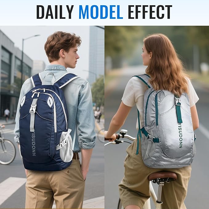 YISUDONN Hiking Backpack, 30L Lightweight Camping Water Resistant Large Hiking Bag Outdoor Travel Daypack for Men Wome