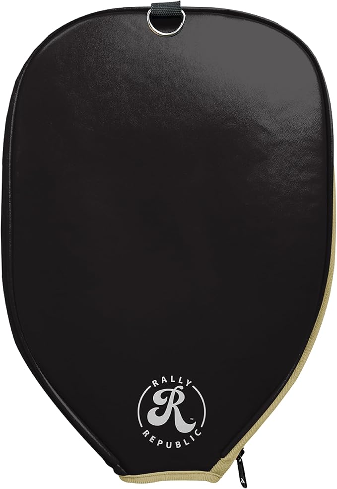 Officially Licensed Collegiate Pickleball Paddle Cover - Lightweight PU Leather Material - Durable Foam Interior Protection with Zippered Closure - Fits Most Paddles on the Market