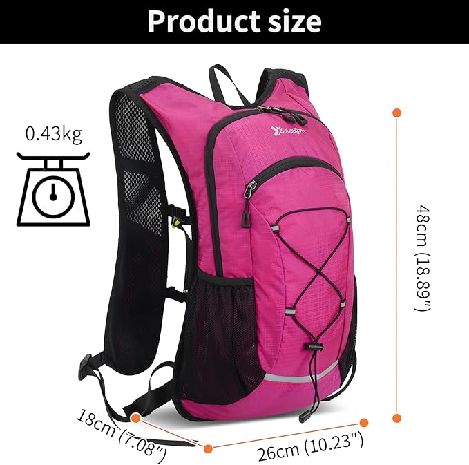BiYiYun 15L Small Hiking Backpack Lightweight Hydration Backpack for Men Women, Warterproof Hiking Daypack for Travel Cycling