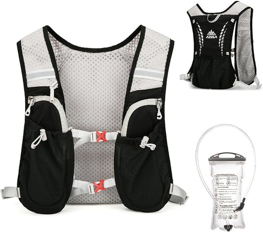 YAPJEB Lightweight Hydration Pack Backpack Vest, Optional 1.5L 2L BPA Free Water Bladder - Leakproof Breathable for Men Women Running Hiking Cycling Marathon