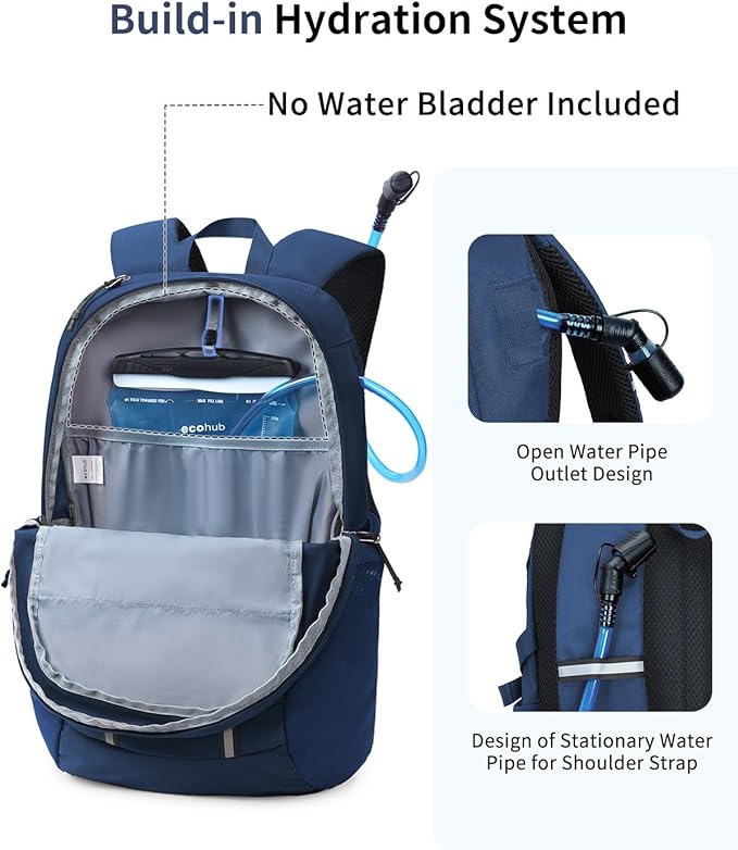 ECOHUB Hiking Backpack 30L Travel Backpack Lightweight Casual Daypack Water Resistant Camping Bag Outdoor Sports Back pack for Men Women