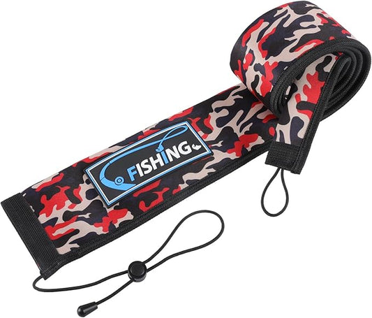 Lightproof Neoprene Fishing Rod Sleeve - Fishing Rod Cover for Storage & Transportation - Puncture Resistant Rod Sock for Casting, Trolling, Spinning Rods