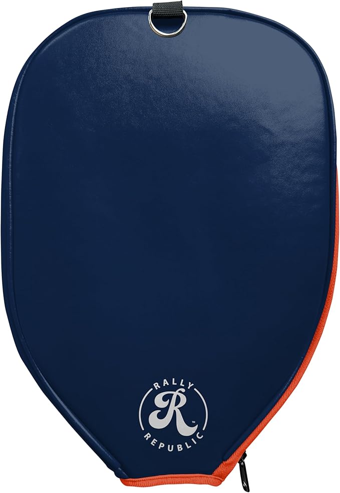 Officially Licensed Collegiate Pickleball Paddle Cover - Lightweight PU Leather Material - Durable Foam Interior Protection with Zippered Closure - Fits Most Paddles on the Market