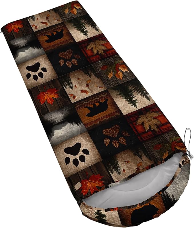 QOOMO Camping Sleeping Bags,3 Season Warm & Cool Weather,Lightweight,Waterproof Sleeping Bags for Adults & Kids,Traveling,and Outdoors,Camping Gear Equipment