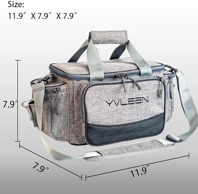 YVLEEN Fishing Tackle Box Bag - Outdoor Large Fishing Tackle Storage Bag - 100% Water-Resistant Polyester Material - Fishing Tackle Bags - Suitable for 3600 Tackle Box