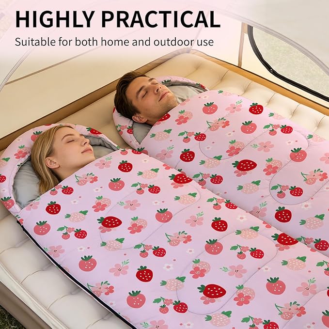 Camping Sleeping Bags, Lightweight Waterproof Sleeping Bag and Compact with Compression Sack for Outdoor