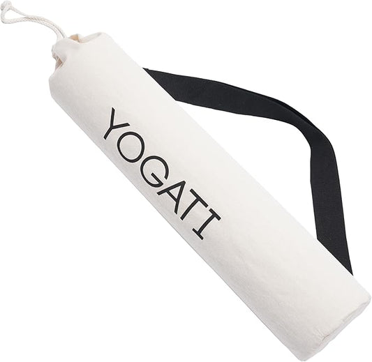 YOGATI Cotton Yoga Bag with Adjustable Strap, Yoga Mat Carry Bag, Sports Bag for Men and Women, Yoga Mat Bag