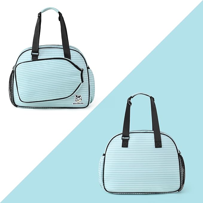 Boulder Bee Pickleball Bags, Premium Pickleball Tote Bag for Girls, Women’s Hand/Shoulder Gym Bag w Water Bottle Holder, with Pickleball Racquet/Paddle Holder