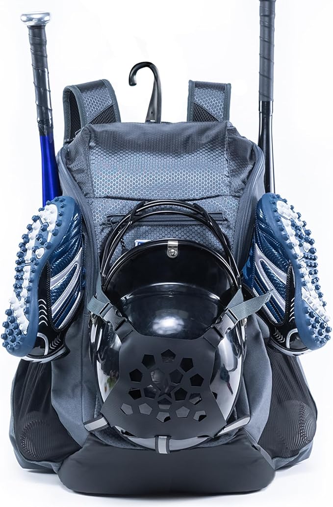 | Baseball Bag Softball Bat Bag, Double-layer Baseball Backpack Adult with Gear Klip To Hold Baseball Glove, Baseball Essential Gear, Youth Baseball Bag for Boys, Girls, Baseball Accessories