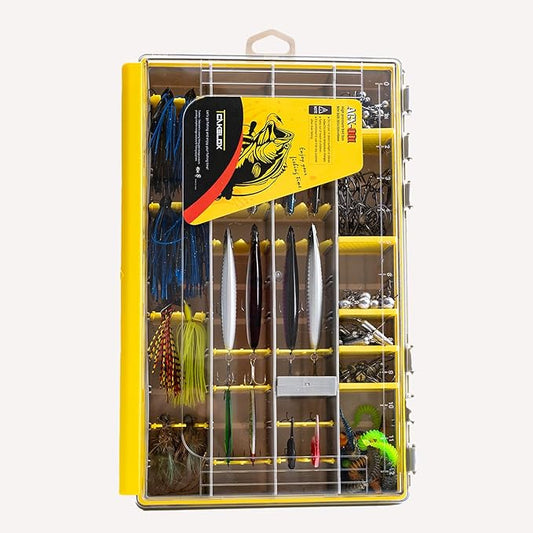 Deluxe Fishing Tackle Box, Waterproof 3600 & 3700 Terminal Tackle Trays, Organizer Includes 2 Type Dividers, Multi-purpose and All-in-one Tackle Storage (3700-3 all-in-one 1 pack)